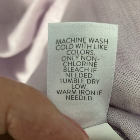 J Jill LoveLinen M Pastel V-neck Sleeveless Shift Dress Knee Length Lightweight - Picture 5 of 10